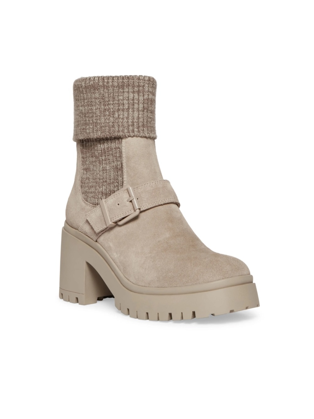 Blondo Remi Women's 10 Waterproof Knit Lug Sole Boot Sand Platform Chunky Bootie